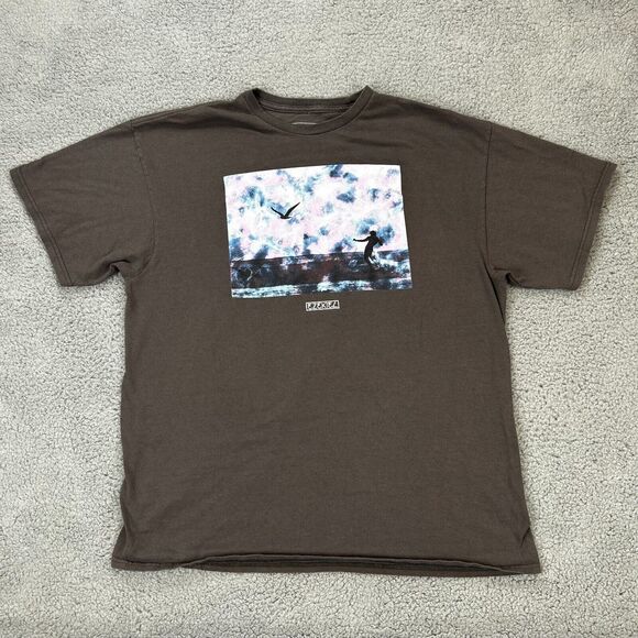 Ezekiel T shirt Mens XL Pink and Blue Print on White Background Surf Ride - Picture 1 of 8